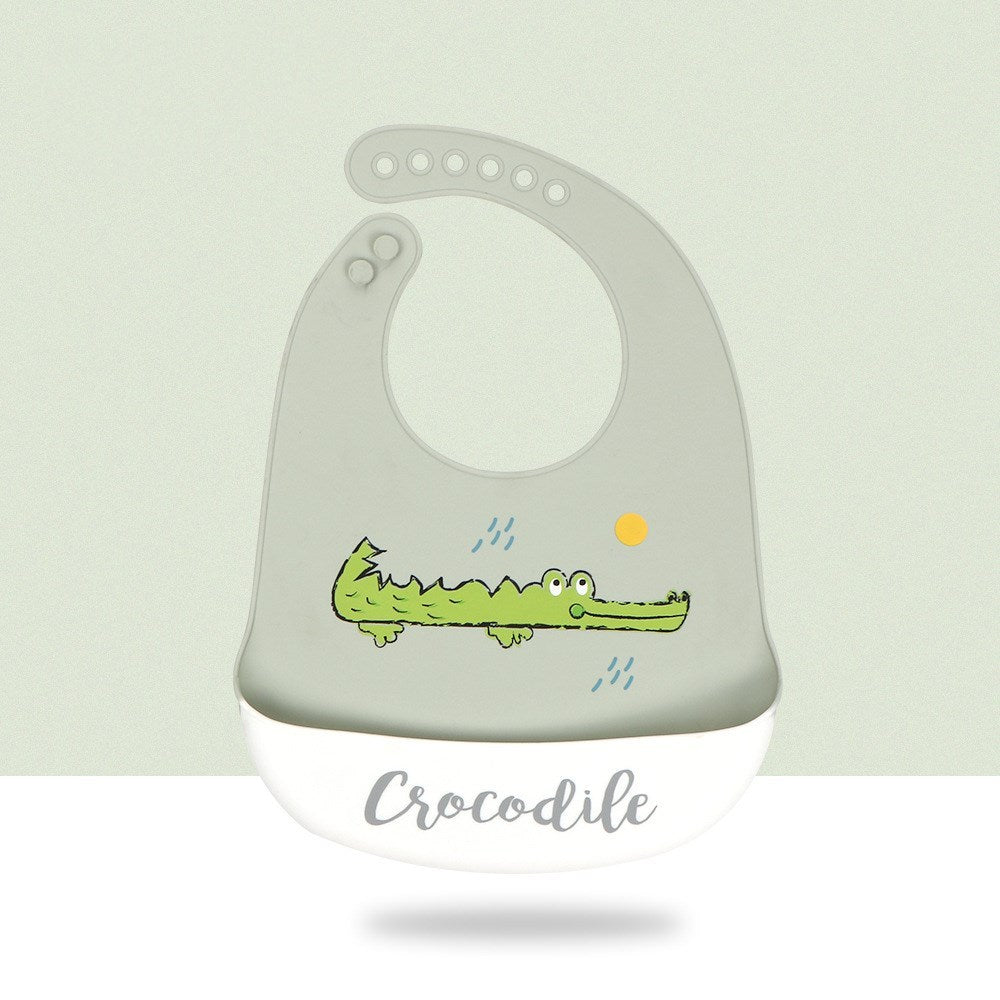 Baby Cartoon Silicone Bib Waterproof And Dirt-proof Super Soft 1669228298429