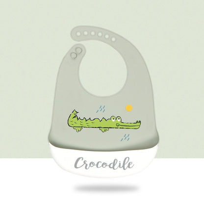 Baby Cartoon Silicone Bib Waterproof And Dirt-proof Super Soft 1669228298429