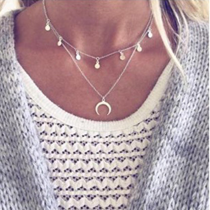 Round Moon Pendant Multilayer Crescent Necklace 167205905868645 42ff5f4d f9f6 4dbe 96c2 69f95fbf6bc5