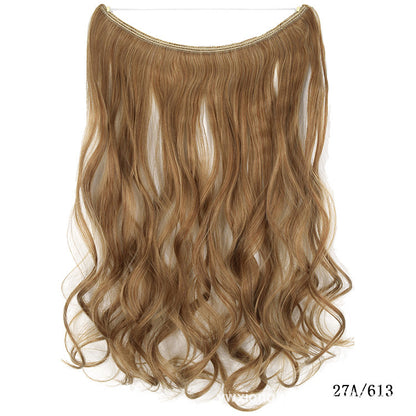 22 inches Invisible Wire No Clips in Hair Extensions Secret Fish Line Hairpieces Silky Straight Synthetic - HD Wireless Product #9