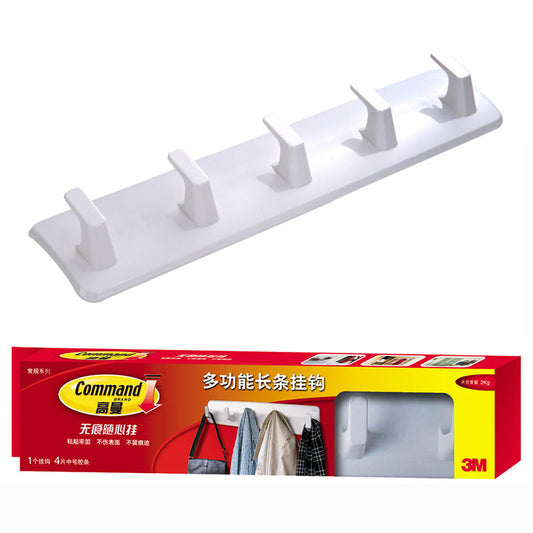 Goldman Seamless Hook Multi-functional Long Hook Nail-free Wall Strong Sticky Hook Adhesive 5 Hook Load-bearing 2kg 167a922f 