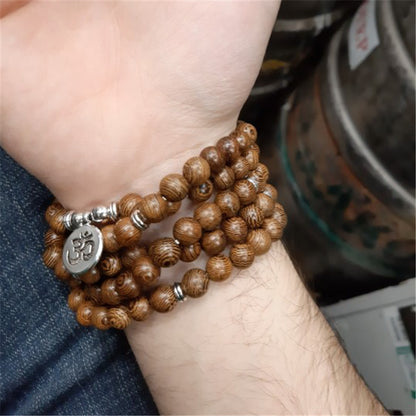 108 wooden beads bracelet necklace - HD Wireless Product #3