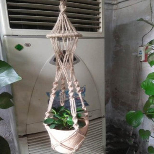 Hanging Pot Holder Rope Basket 1681302207960