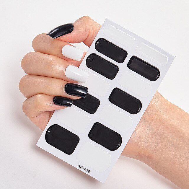 Solid Colors And Creative Nail Art Creative Women Salon Nail Decoration Fashion Nail Polish Nails Sticker Designer Nail Strip