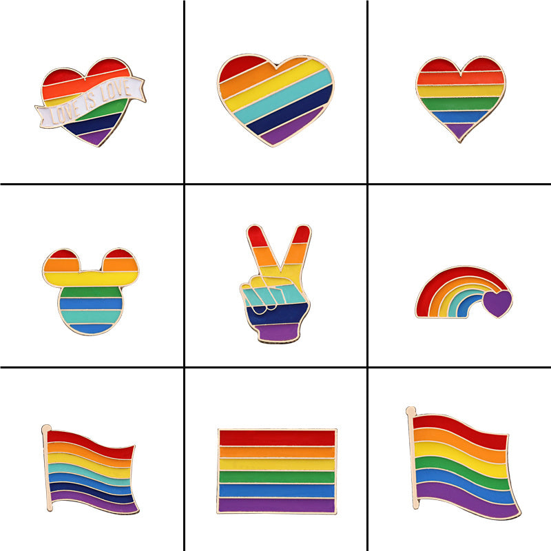 9 Style LGBT Design Pins - HD Wireless Product #2