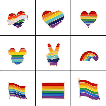 9 Style LGBT Design Pins - HD Wireless Product #2