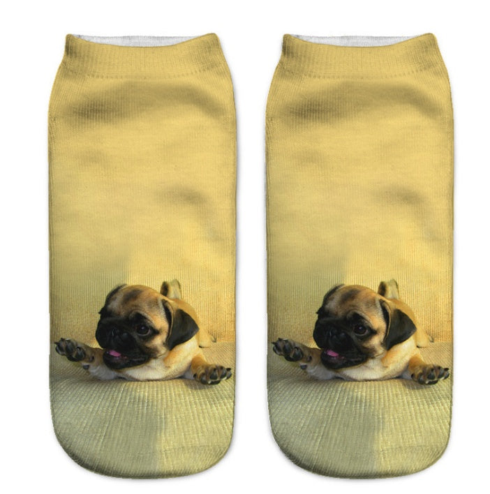 Popular Funny Unisex Short Socks 3D Cat Printed Anklet Socks Casual Socks 1683349216072