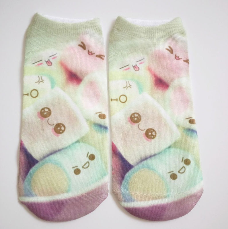 Popular Funny Unisex Short Socks 3D Cat Printed Anklet Socks Casual Socks 1687230608148