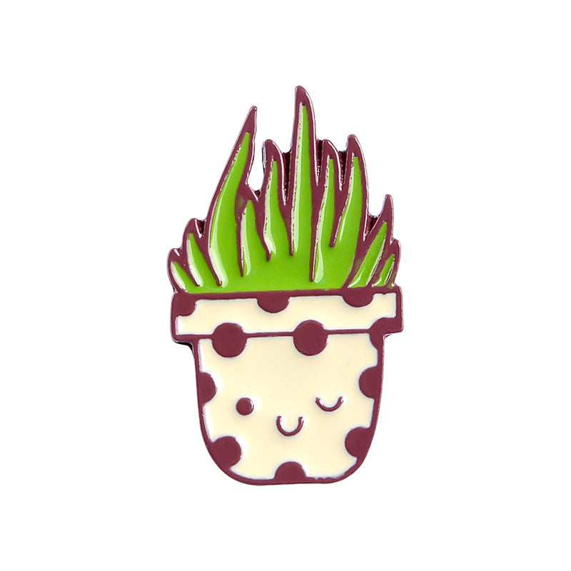 Creative all-match cactus alloy drip brooch 1693435035426