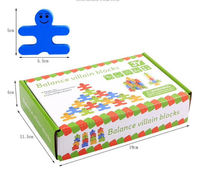 Cartoon Balanced Man Jenga Blocks 169608882510