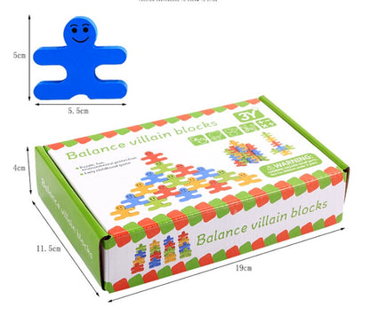 Cartoon Balanced Man Jenga Blocks 169608882510