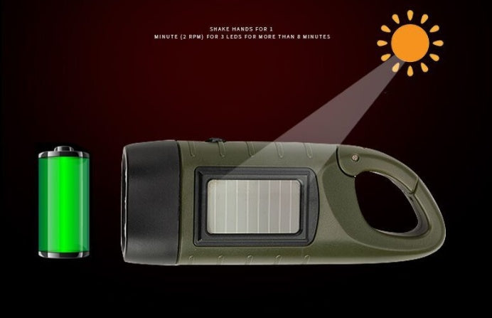 Solar hand-cranked flashlight 1696532660586