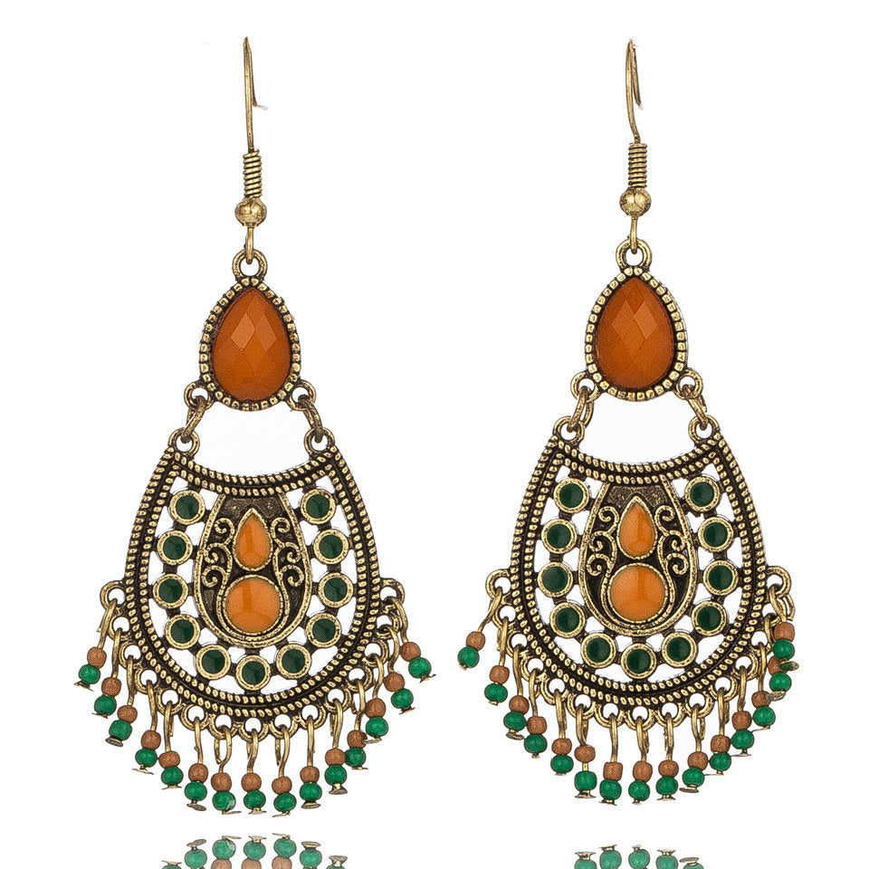 Drop-shaped alloy pendant earrings 1696996606915