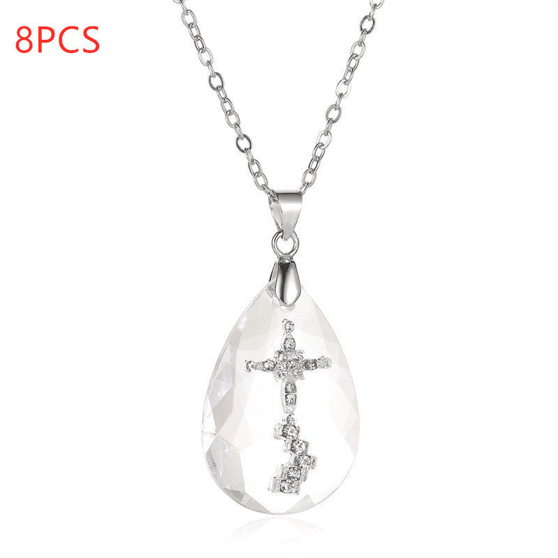 Simple Temperament Wild Drop Pendant Necklace 169776d6 2517 41e9 b452 35f45d1350e1