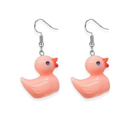 Cute Girl Small Yellow Duck Cartoon Earrings 16aa7180 2f01 4f07 ace4 c121de806b1b