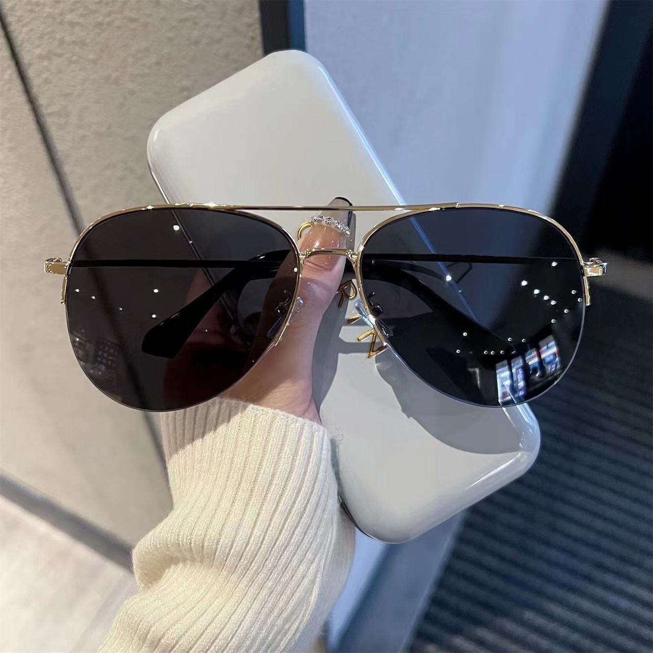 Big Face Driving UV Protection Riding Sun-resistant Sunglasses 16adce9f decf 4150 a67e 2c724074dc0e