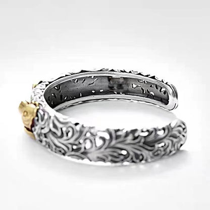 Chinese Style Two-color Electroplated Koi Tangcao Pattern Bracelet 16c2fd8f 542d 4d53 8ace 977212a6ad6c