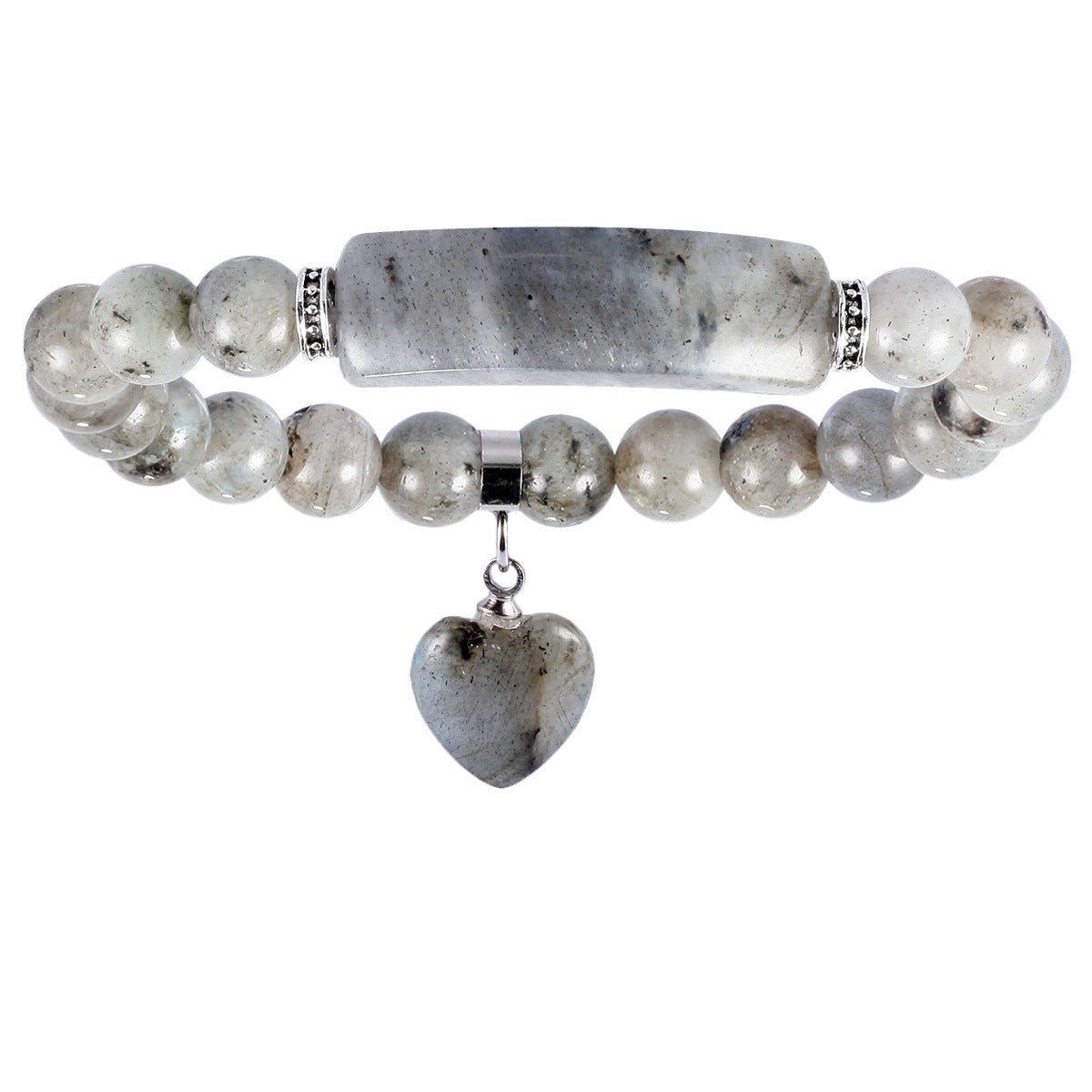 Crystal Round Beads Elbow Bracelet With Heart-shaped Pendant Bracelet 16c90bed e57f 45dd 9eb8 4e5fb7178a0f