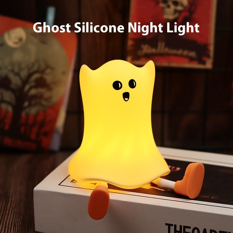 Halloween Silicone Ghost Shaped Bedside Lamp With Touch Control Soft Glow For Water-resistant Decoration 16ce5c99 c3d4 430d a