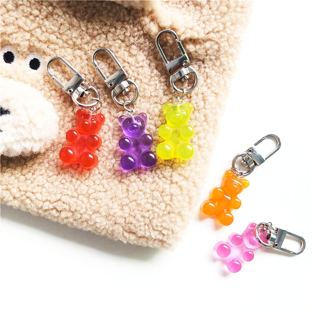 Candy Color Bear Keychain Female Cute Resin 16dc3373 75dd 4fdb b841 b008831fe553
