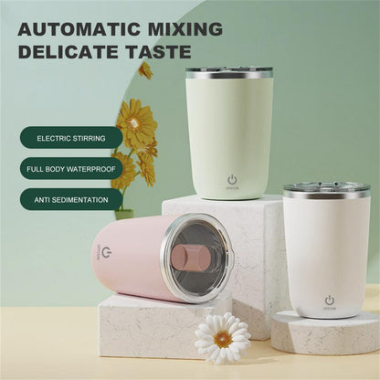 350ml Automatic Self Stirring Mug Coffee Milk Juice Mixing Cup Electric Stainless Steel Lazy Rotating Mug Magnetic Stirring Cup Kitchen Gadgets - HD Wireless Product #3