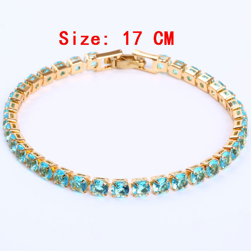Row drilled zircon bracelet bracelet 1701579124724