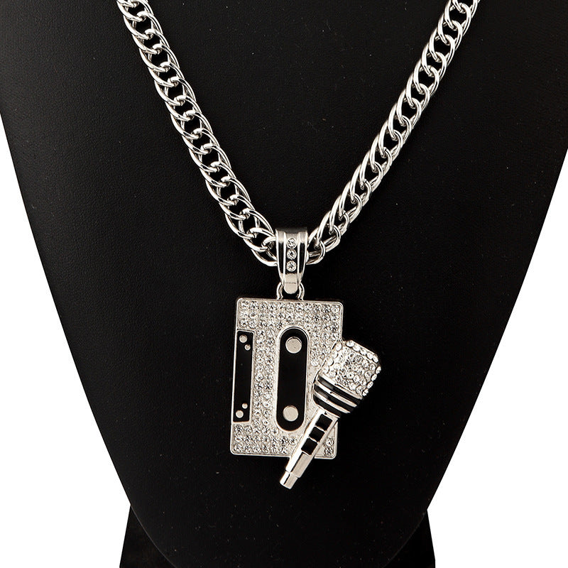 Tape microphone pendant necklace 1707124318583