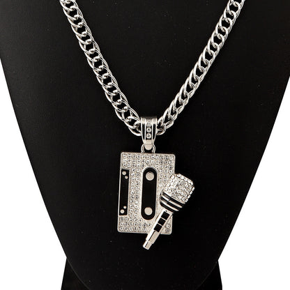 Tape microphone pendant necklace 1707124318583