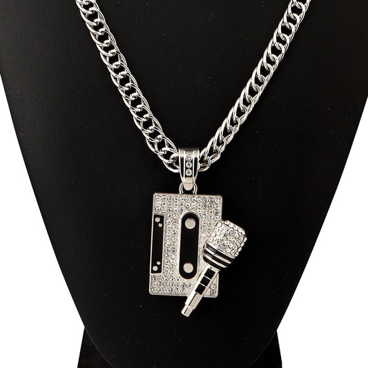 Tape microphone pendant necklace 1707124318583