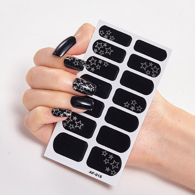 Solid Colors And Creative Nail Art Creative Women Salon Nail Decoration Fashion Nail Polish Nails Sticker Designer Nail Strip
