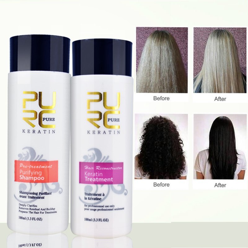 PURC Straightening Hair Repair And Straighten Damage Hair Products Brazilian Keratin Treatment  Purifying Shampoo 17093883685