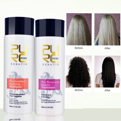 PURC Straightening Hair Repair And Straighten Damage Hair Products Brazilian Keratin Treatment  Purifying Shampoo 17093883685