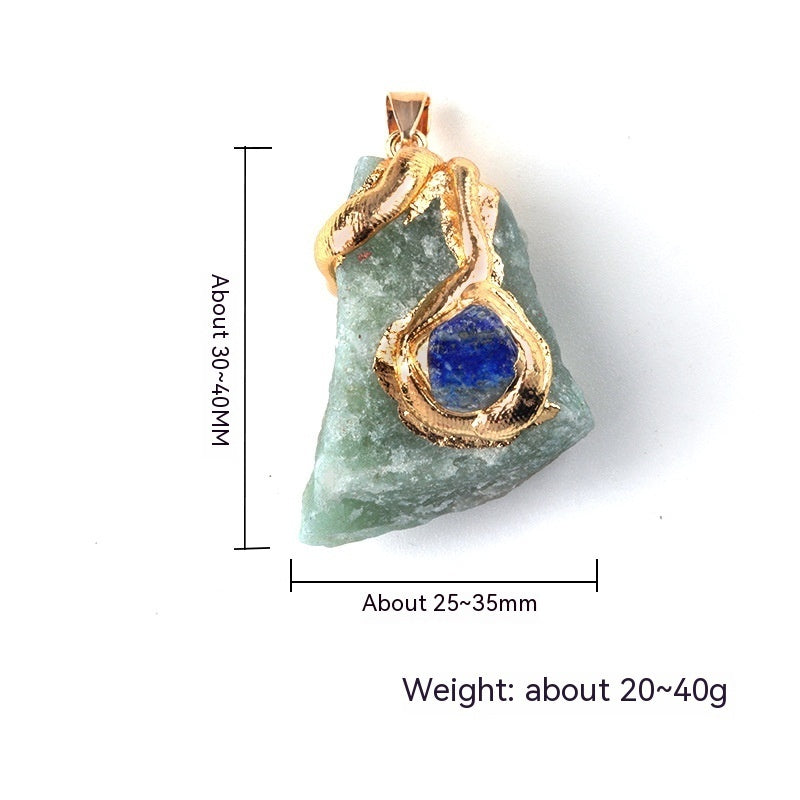 Oversized Gilding Crystal Stone Pendant Multicolor Crystal Stone Irregular Necklace Accessories 1709849384059015168