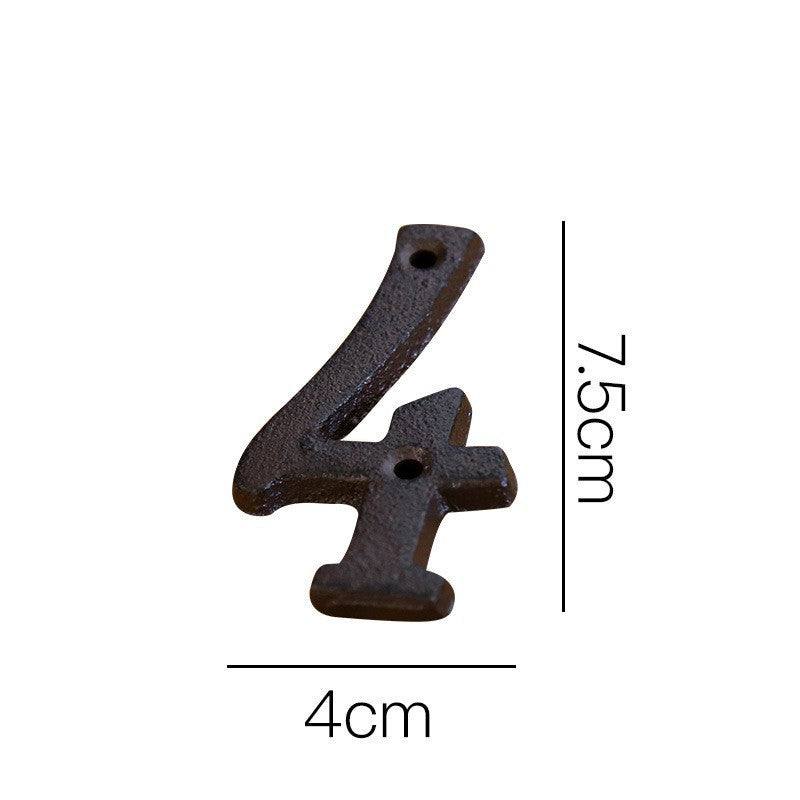 European-style Retro Cast Iron Three-dimensional Wrought Iron 26 English Letters Door Number 170d22a5 c1a8 4c1b 8df9 d6ee4dc0