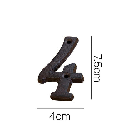 European-style Retro Cast Iron Three-dimensional Wrought Iron 26 English Letters Door Number 170d22a5 c1a8 4c1b 8df9 d6ee4dc0