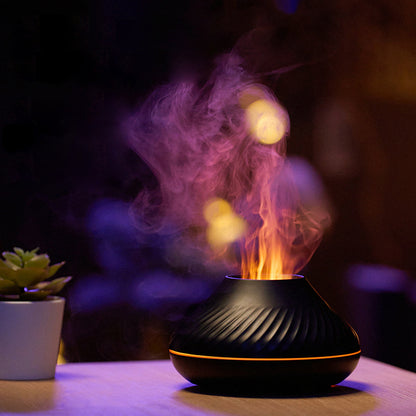 Newest RGB Flame Aroma Diffuser 130Ml 3d Colorful Flame Humidifier Fire Volcano Diffuser Flame 170ebfe6 3f0c 4967 8d6a f47240