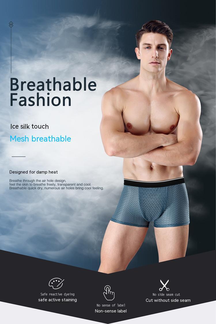 Ice Silk Full Mesh Large Size Men's Underwear Cotton Crotch Mid-waist Boxers 17114a83 5f44 4984 9e93 60c2f656ea55 trans