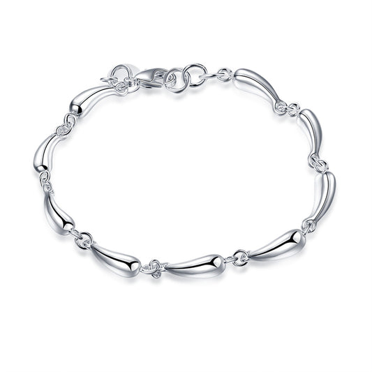 925 Sterling Silver Water Drop Bracelet - HD Wireless Product #1