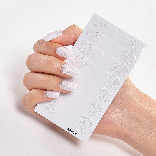 Solid Colors And Creative Nail Art Creative Women Salon Nail Decoration Fashion Nail Polish Nails Sticker Designer Nail Strip
