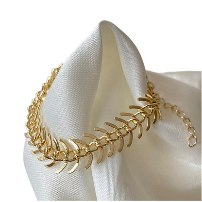 Personality Thick Fishbone Chain Bracelet 1717358715218300928