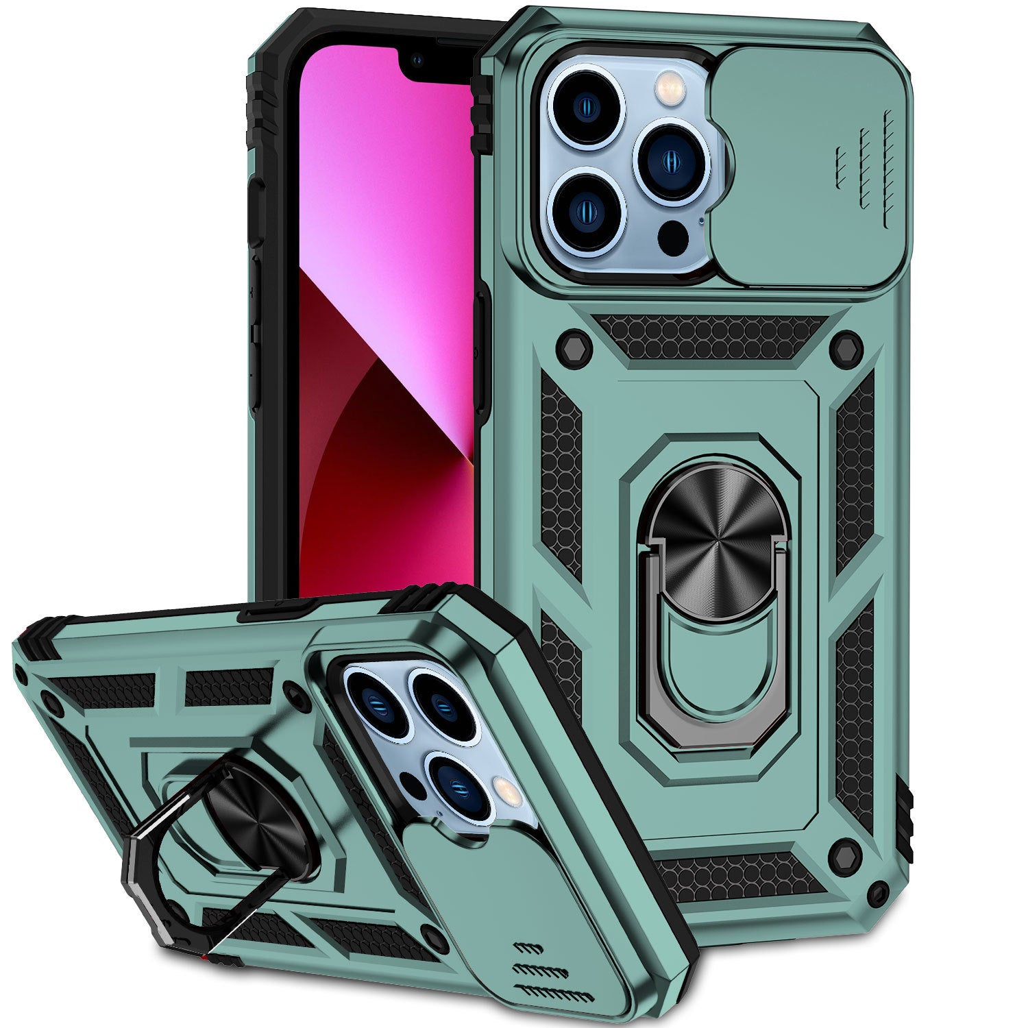 Phone Case Anti-fall Magnetic Bracket Lens Cover - 图片 5
