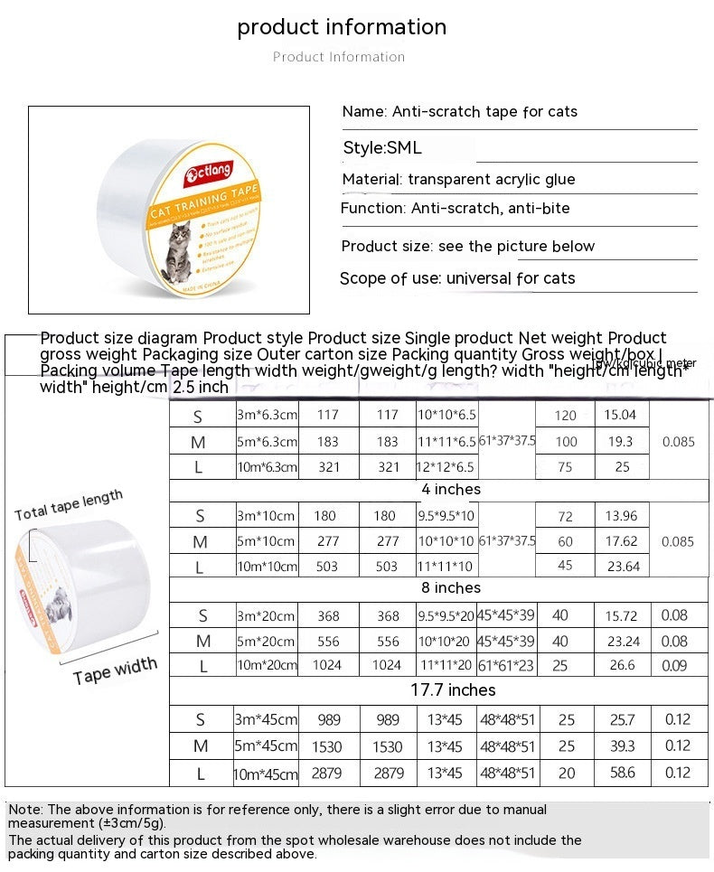 Sofa Protective Tape Pet Cat Anti-scratch Stickers Protective Furnishings 1718616698640273408