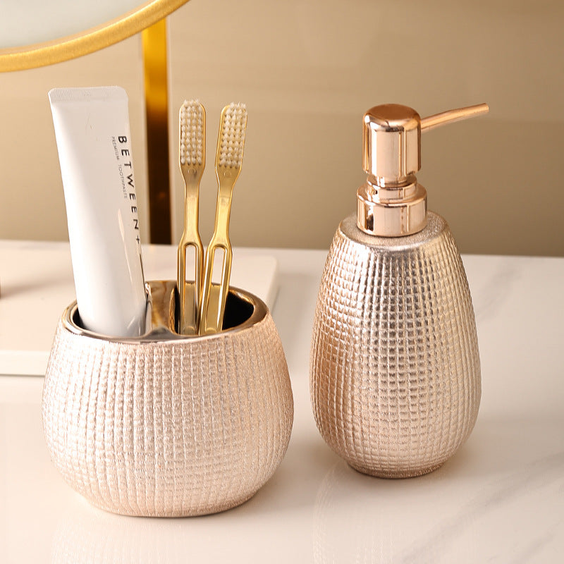 Home Bathroom Rose Gold Ceramic Cleaning Kit 1718830220267622400