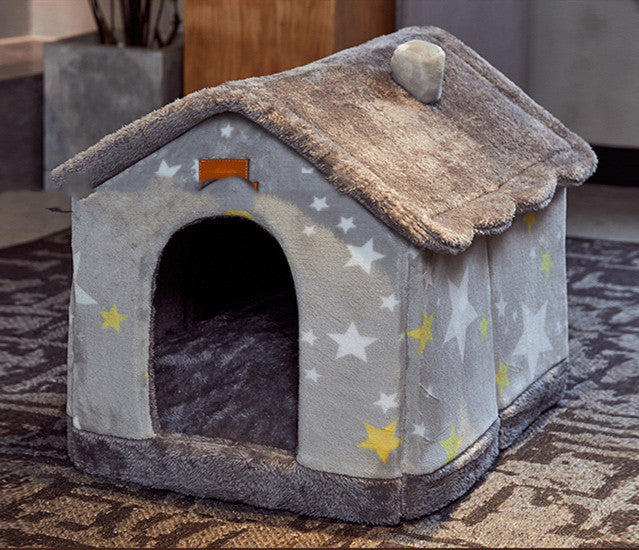 Removable And Washable Small Dog Teddy Cat Litter Closed Dog House 1719097838353