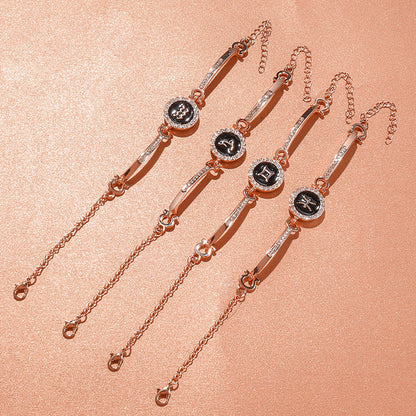 New Korean Style Fashionable Simple 12 Constellation Bracelet 1721174617479057408