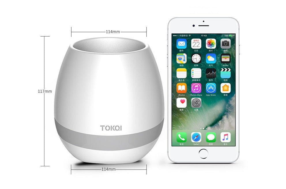 Touch-sensitive music vase desktop audio 1724215931371