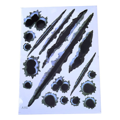 Car scratch simulation bullet hole crack sticker 1724758571351