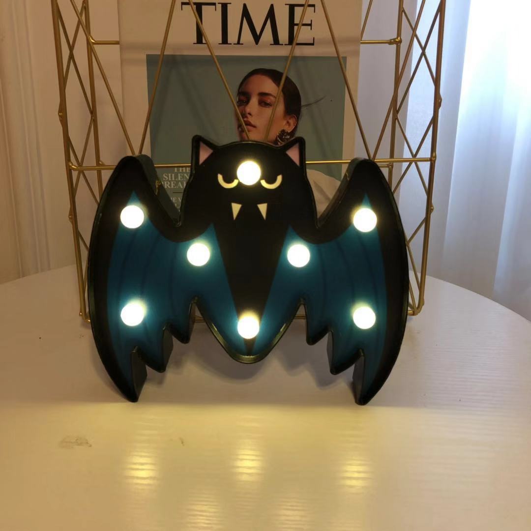 Halloween Lights Decoration LED Light Pumpkin Spider Bat Skull Outdoor Decorative Modeling Room Lights Decor Helloween Party 