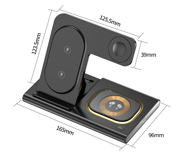 3 IN 1 15W Wireless Charging Charger Magnetic Desktop Night Light Iwatch Fast Charging Stand Gift Customization - HD Wireless Product #2