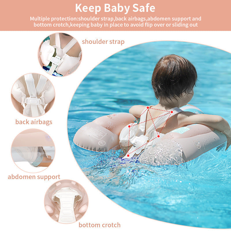 Baby Sun Protection Sunshade Swan Swimming Ring 1726832570932531200